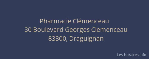 Pharmacie Clémenceau