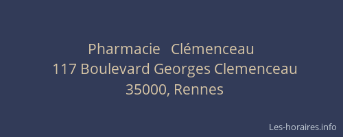 Pharmacie   Clémenceau