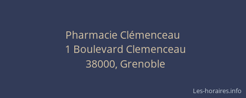 Pharmacie Clémenceau