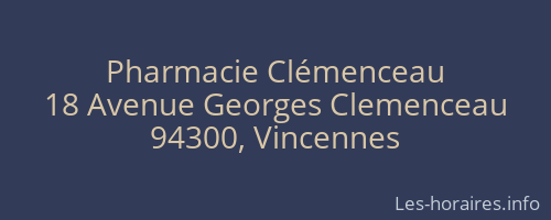 Pharmacie Clémenceau