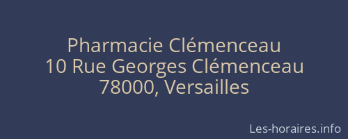 Pharmacie Clémenceau