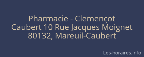 Pharmacie - Clemençot