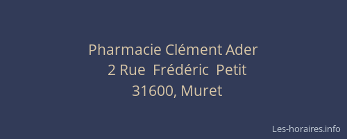 Pharmacie Clément Ader