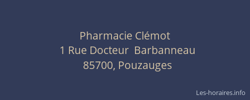 Pharmacie Clémot