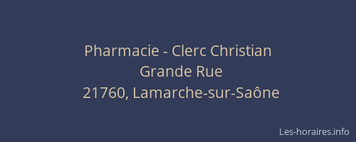 Pharmacie - Clerc Christian