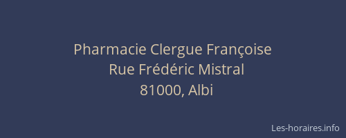 Pharmacie Clergue Françoise