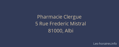 Pharmacie Clergue