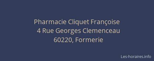Pharmacie Cliquet Françoise