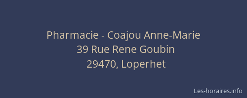 Pharmacie - Coajou Anne-Marie