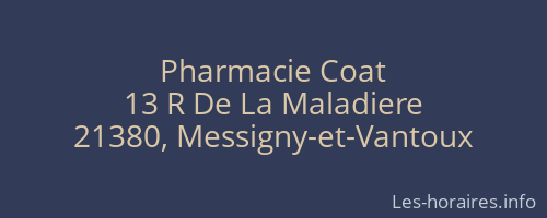 Pharmacie Coat