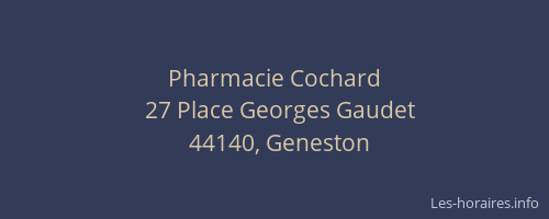 Pharmacie Cochard