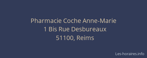 Pharmacie Coche Anne-Marie