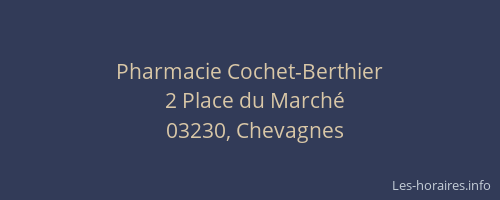Pharmacie Cochet-Berthier