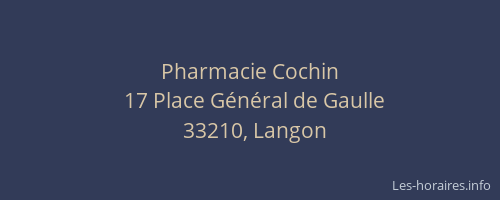 Pharmacie Cochin