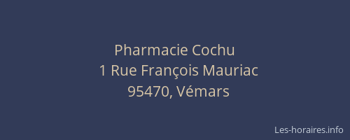 Pharmacie Cochu