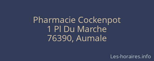 Pharmacie Cockenpot