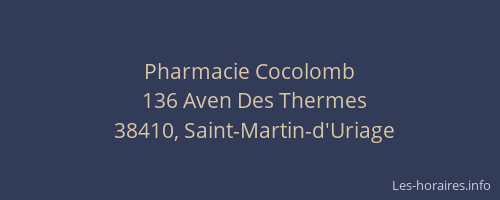 Pharmacie Cocolomb