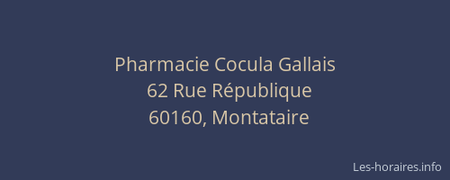 Pharmacie Cocula Gallais