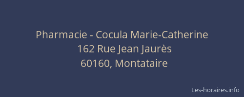 Pharmacie - Cocula Marie-Catherine