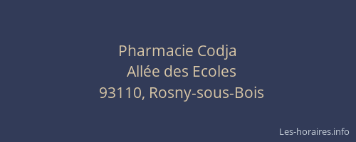 Pharmacie Codja