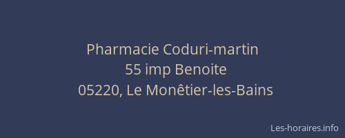 Pharmacie Coduri-martin