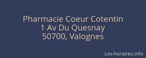Pharmacie Coeur Cotentin