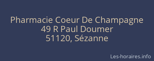 Pharmacie Coeur De Champagne