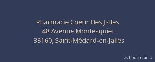 Pharmacie Coeur Des Jalles