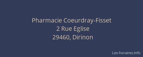 Pharmacie Coeurdray-Fisset