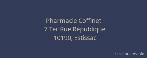 Pharmacie Coffinet