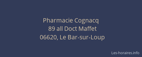 Pharmacie Cognacq