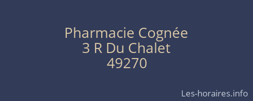 Pharmacie Cognée