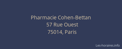 Pharmacie Cohen-Bettan