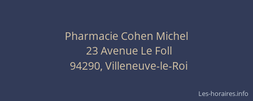 Pharmacie Cohen Michel