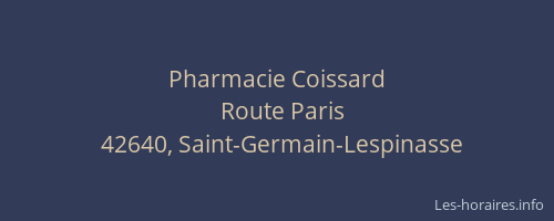 Pharmacie Coissard