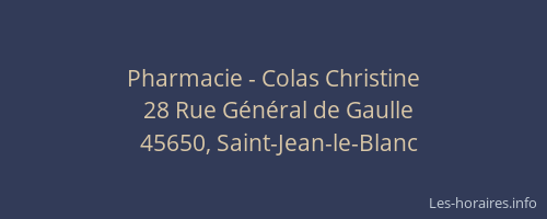 Pharmacie - Colas Christine