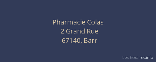 Pharmacie Colas