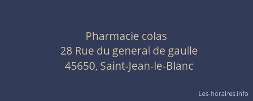 Pharmacie colas