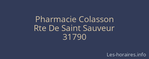 Pharmacie Colasson