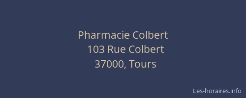 Pharmacie Colbert