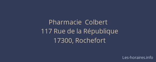 Pharmacie  Colbert