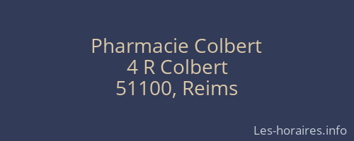 Pharmacie Colbert