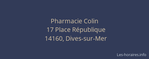 Pharmacie Colin