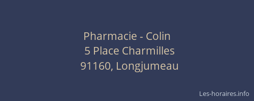 Pharmacie - Colin