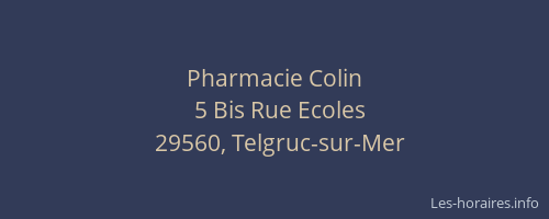 Pharmacie Colin