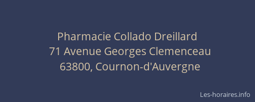 Pharmacie Collado Dreillard