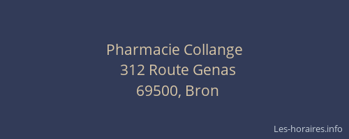 Pharmacie Collange