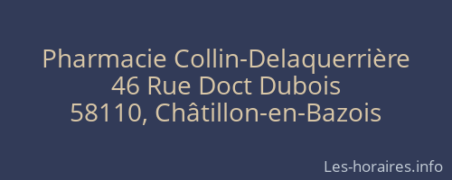 Pharmacie Collin-Delaquerrière