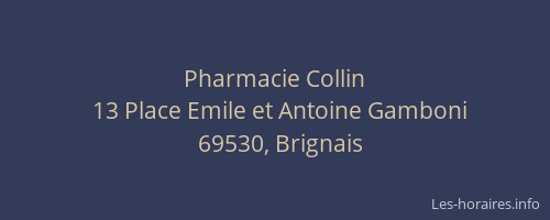 Pharmacie Collin