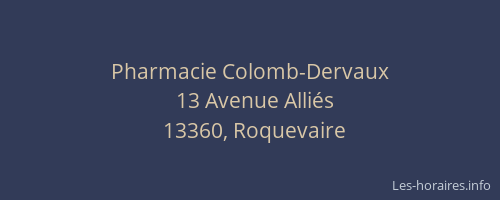 Pharmacie Colomb-Dervaux